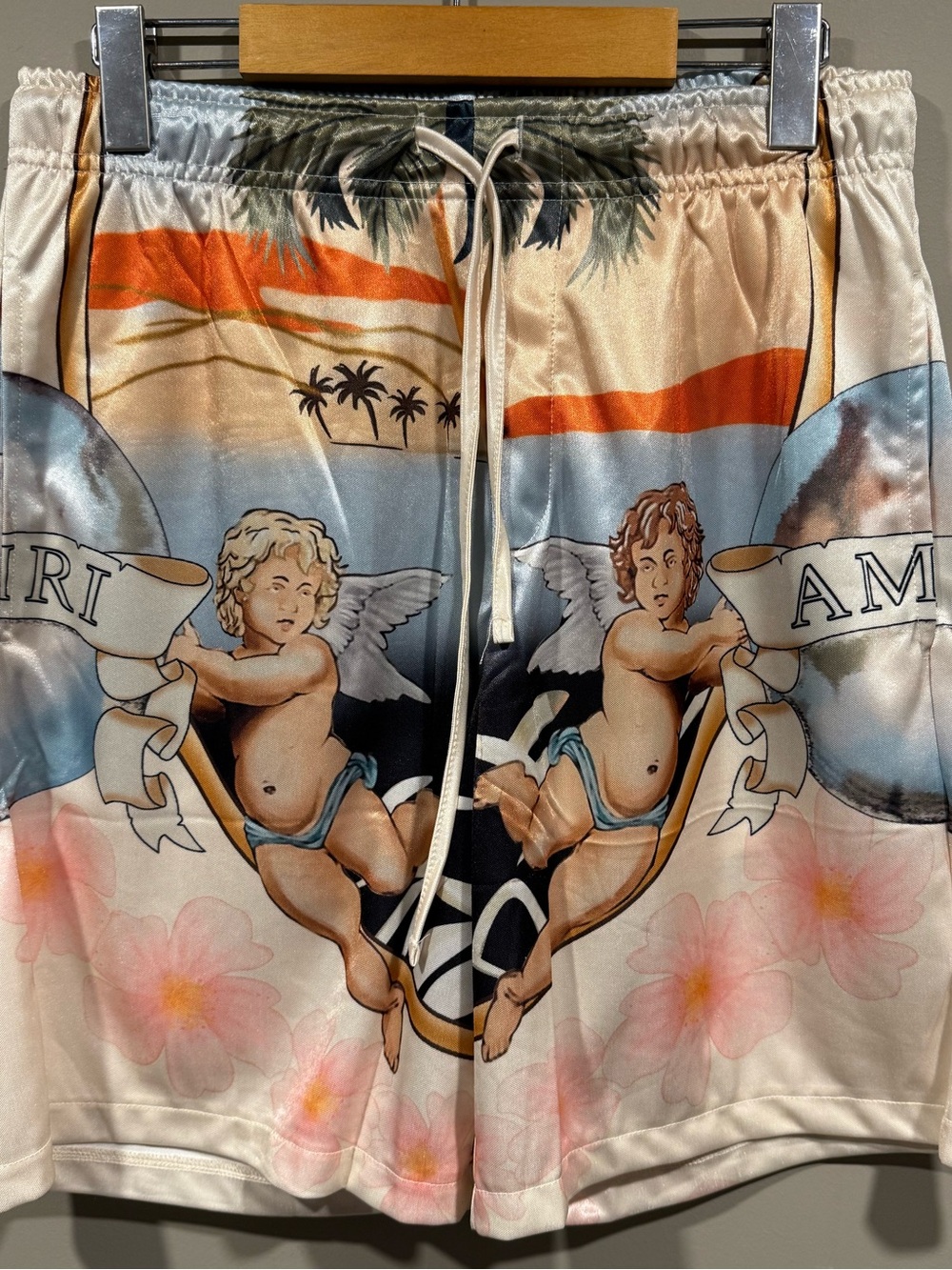 AMIRI Cherub Multicolor Printed Palm-Tree Silk Camp Shirt (Set 1:1 defect) image 9